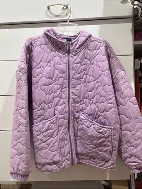 wild fable Lavender Quilted Hooded Puffer Jacket